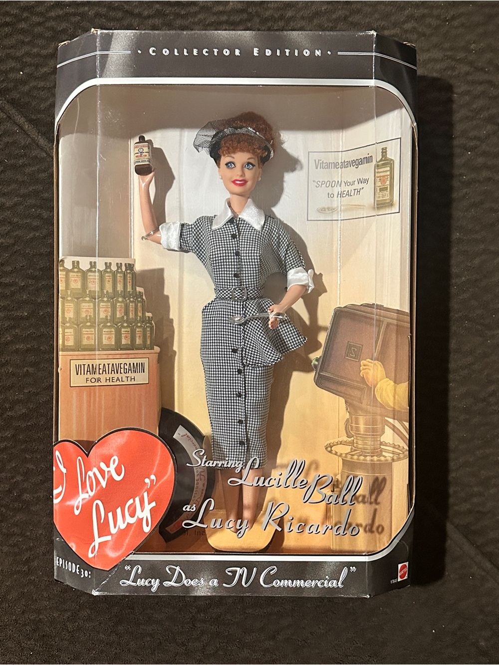 1997 Mattel "I Love Lucy: Lucy Does a TV Commercial" Barbie Doll, NRFB